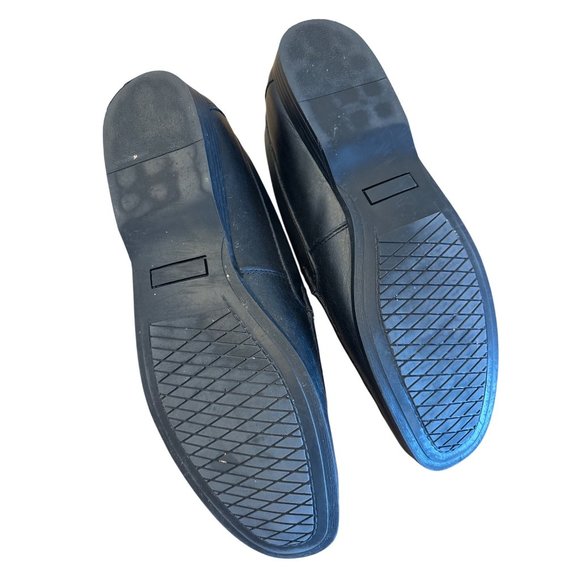 Aretina Mens Loafers Slip Ons Black Leather Luxury Classic Comfort‎ Shoe - Picture 8 of 9